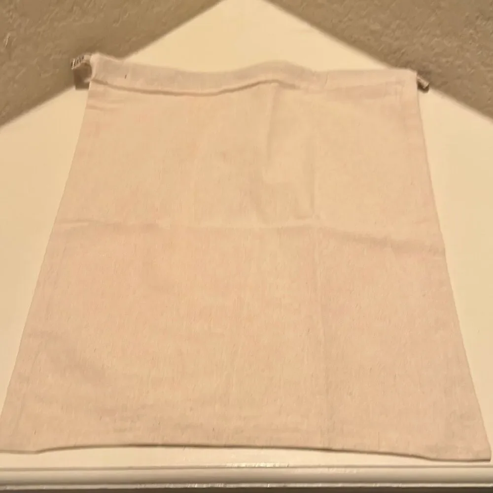 Tory Burch Medium Size Dustbag Beige Logo Drawstring Dust Cover Storage Gift